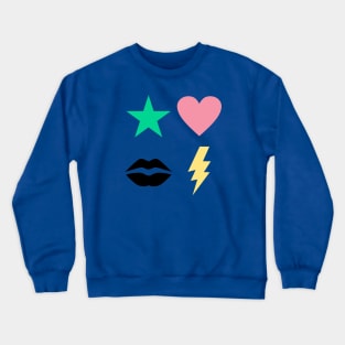 Star Love Lips Lightning Crewneck Sweatshirt